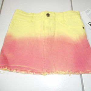 New DKNY Girls 5 Skirt Dyed Orange Yellow
